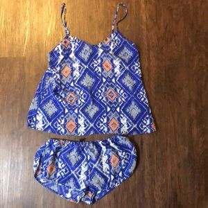 Ladies 100% silk two piece tank/panty set lingerie